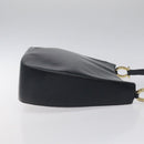 Salvatore Ferragamo Shoulder Bag Leather Black Gold Auth bs25932-3