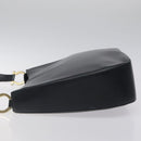 Salvatore Ferragamo Shoulder Bag Leather Black Gold Auth bs25932-4