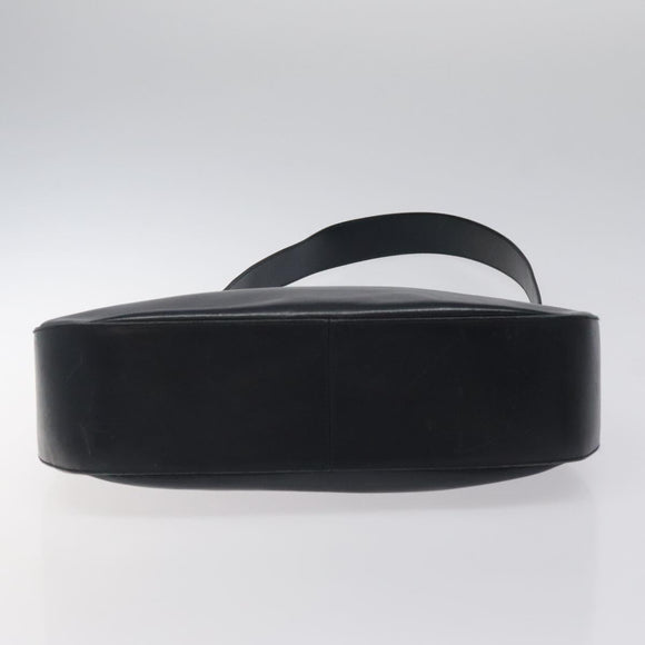 Salvatore Ferragamo Shoulder Bag Leather Black Gold Auth bs25932