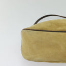 LOEWE Anagram Shoulder Bag Suede Beige Gold Auth bs25935-14