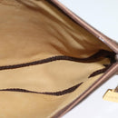 LOEWE Anagram Shoulder Bag Suede Beige Gold Auth bs25935-17