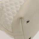 GUCCI GG Canvas Guccissima Shoulder Bag Leather White Silver 240260 Auth bs25938-9