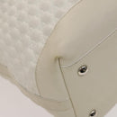 GUCCI GG Canvas Guccissima Shoulder Bag Leather White Silver 240260 Auth bs25938-16