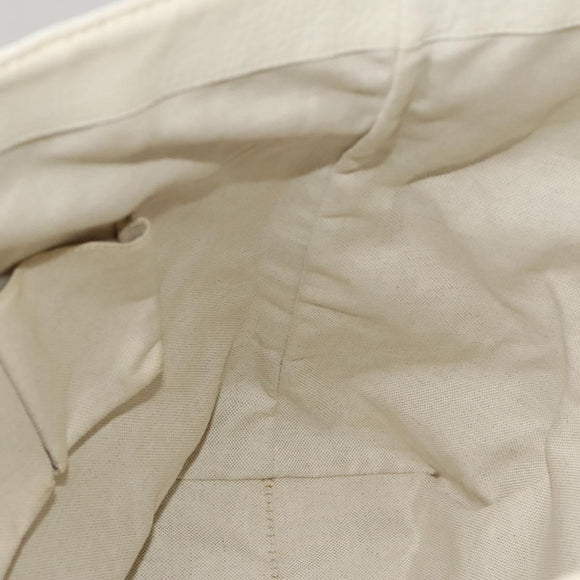 GUCCI GG Canvas Guccissima Shoulder Bag Leather White Silver 240260 Auth bs25938