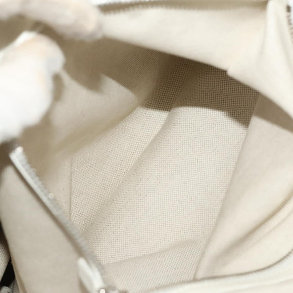 GUCCI GG Canvas Guccissima Shoulder Bag Leather White Silver 240260 Auth bs25938