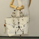 GUCCI GG Canvas Guccissima Shoulder Bag Leather White Silver 240260 Auth bs25938-21