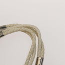 GUCCI GG Canvas Guccissima Shoulder Bag Leather White Silver 240260 Auth bs25938-8