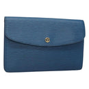 LOUIS VUITTON Epi Montaigne 27 Clutch Bag Blue M52655 LV Auth bs25949-1