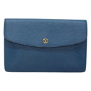 LOUIS VUITTON Epi Montaigne 27 Clutch Bag Blue M52655 LV Auth bs25949-13