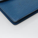 LOUIS VUITTON Epi Montaigne 27 Clutch Bag Blue M52655 LV Auth bs25949-14