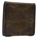 Berluti Calligraphy Coin Purse Leather Brown Auth bs25955-1