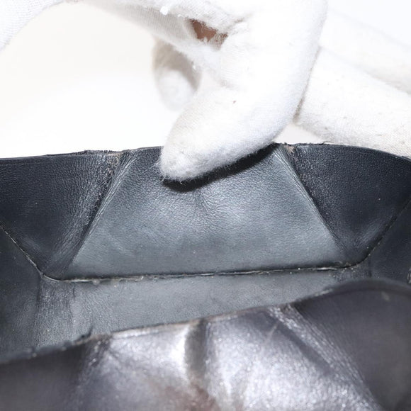 Berluti Calligraphy Coin Purse Leather Brown Auth bs25955