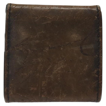 Berluti Calligraphy Coin Purse Leather Brown Auth bs25955 - 0