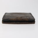 Berluti Calligraphy Coin Purse Leather Brown Auth bs25955-6