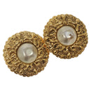 CHANEL Earring metal Gold CC Auth bs25961-1
