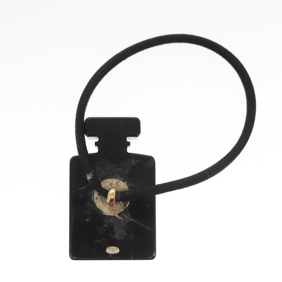 CHANEL Card Case Satin Metal 3Set Black Yellow CC Auth bs25964