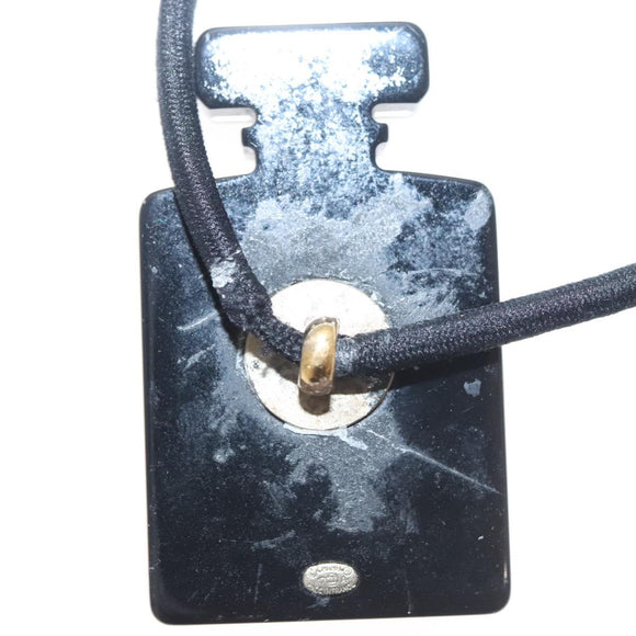 CHANEL Card Case Satin Metal 3Set Black Yellow CC Auth bs25964