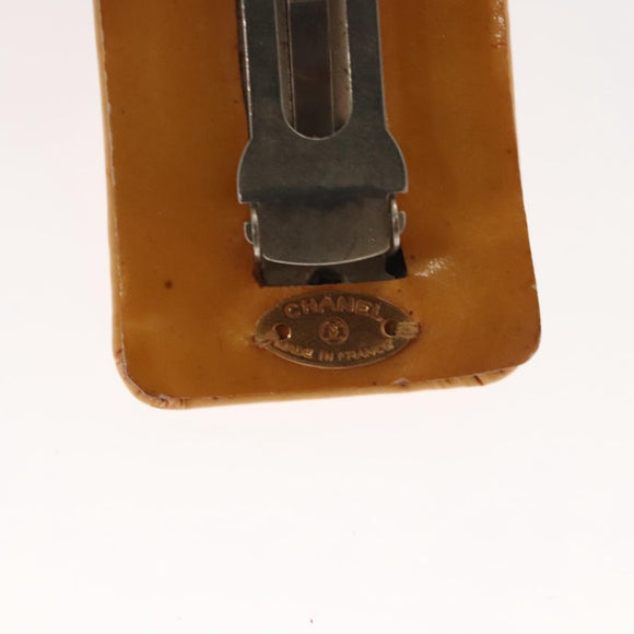 CHANEL Card Case Satin Metal 3Set Black Yellow CC Auth bs25964