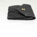 CHANEL Card Case Satin Metal 3 Set Black Yellow CC Auth bs25964-4