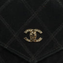 CHANEL Card Case Satin Metal 3 Set Black Yellow CC Auth bs25964-8