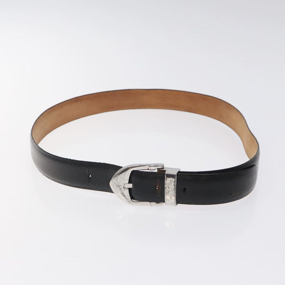 LOUIS VUITTON Belt Leather 2 Set Black Brown LV Auth bs25969