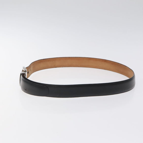 LOUIS VUITTON Belt Leather 2 Set Black Brown LV Auth bs25969