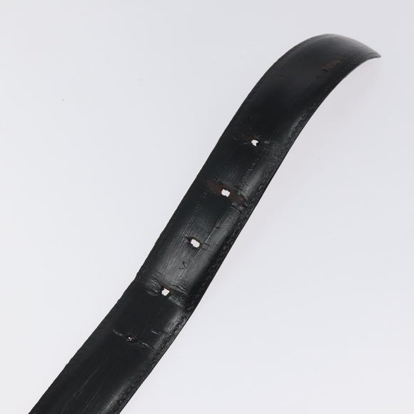 LOUIS VUITTON Belt Leather 2Set Black Brown LV Auth bs25969