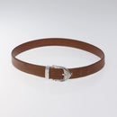 LOUIS VUITTON Belt Leather 2Set Black Brown LV Auth bs25969-2