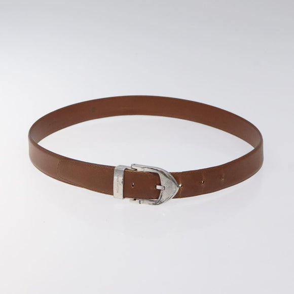 LOUIS VUITTON Belt Leather 2Set Black Brown LV Auth bs25969
