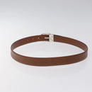 LOUIS VUITTON Belt Leather 2Set Black Brown LV Auth bs25969-3