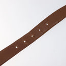 LOUIS VUITTON Belt Leather 2Set Black Brown LV Auth bs25969-8