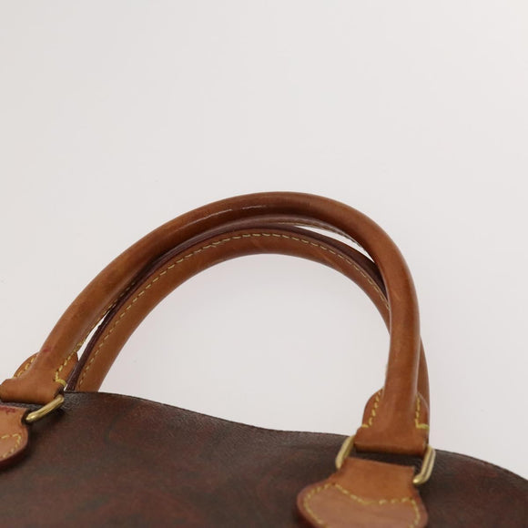 ETRO Hand Bag PVC Nylon 4Set Brown Black Auth bs25971