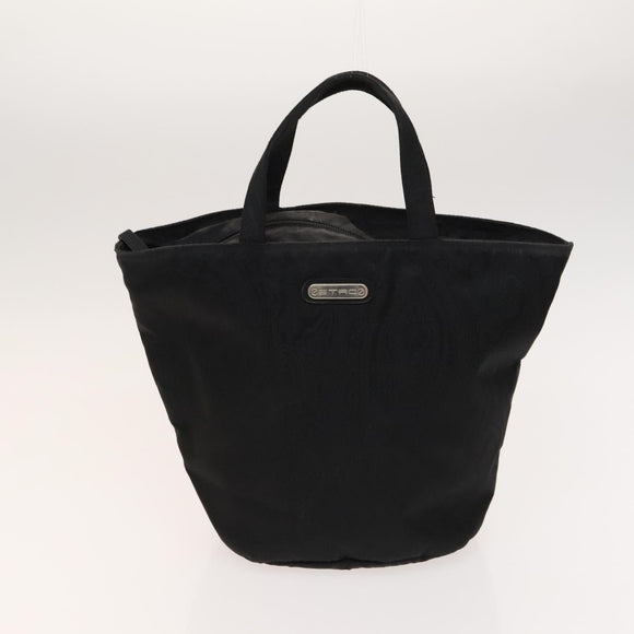 ETRO Hand Bag PVC Nylon 4 Set Brown Black Auth bs25971