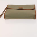 BURBERRY Nova Check Hand Bag Nylon Canvas 3 Set Beige Green Auth bs25973-14