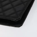 CHANEL Matelasse Chain Hand Bag Enamel Black Gold CC Auth bs25978-16