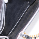 CHANEL Matelasse Chain Hand Bag Enamel Black Gold CC Auth bs25978-10