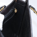 CHANEL Matelasse Chain Hand Bag Enamel Black Gold CC Auth bs25978-19