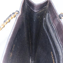 CHANEL Matelasse Chain Hand Bag Enamel Black Gold CC Auth bs25978-20