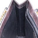 CHANEL Matelasse Chain Hand Bag Enamel Black Gold CC Auth bs25979-18