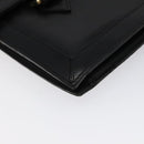 CHANEL COCO Mark Hand Bag Leather Black CC Auth bs25980-15