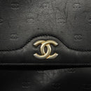 CHANEL COCO Mark Hand Bag Leather Black CC Auth bs25980-9