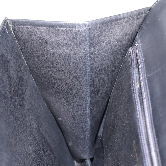 CHANEL COCO Mark Hand Bag Leather Black CC Auth bs25980