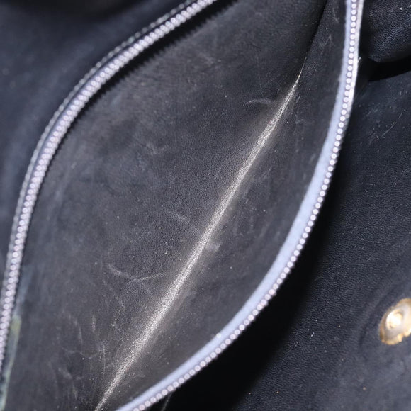 CHANEL COCO Mark Hand Bag Leather Black CC Auth bs25980