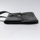 CHANEL COCO Mark Hand Bag Leather Black CC Auth bs25980-4