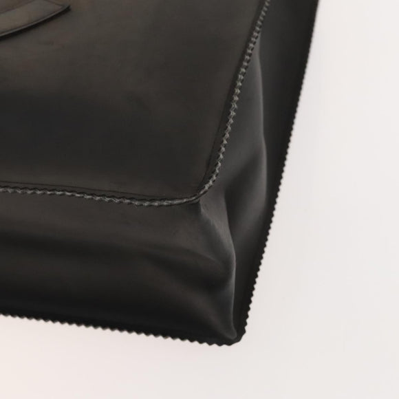 CHANEL COCO Mark Tote Bag rubber Black CC Auth bs25982