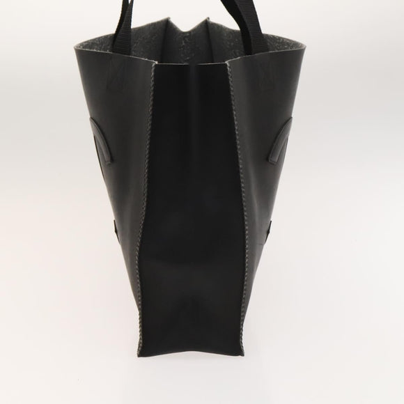 CHANEL COCO Mark Tote Bag rubber Black CC Auth bs25982