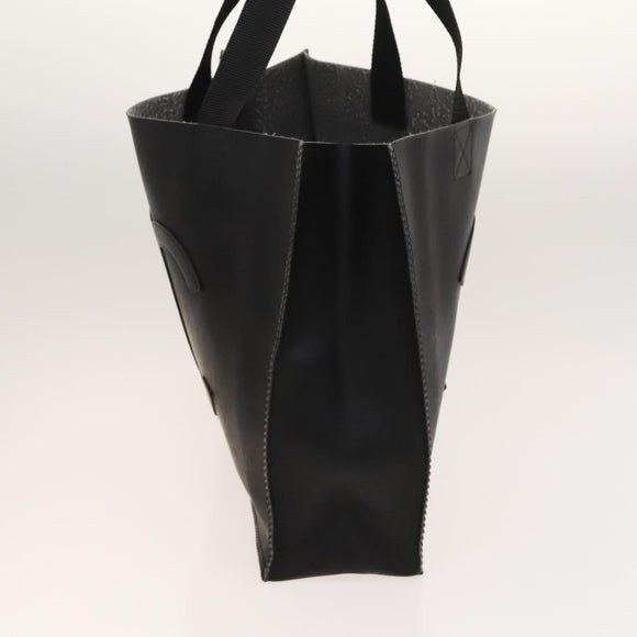 CHANEL COCO Mark Tote Bag rubber Black CC Auth bs25982