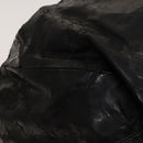 CHANEL Shoulder Bag Enamel Black Silver CC Auth bs25984-15