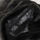 CHANEL Shoulder Bag Enamel Black Silver CC Auth bs25984-16