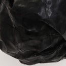 CHANEL Shoulder Bag Enamel Black Silver CC Auth bs25984-17